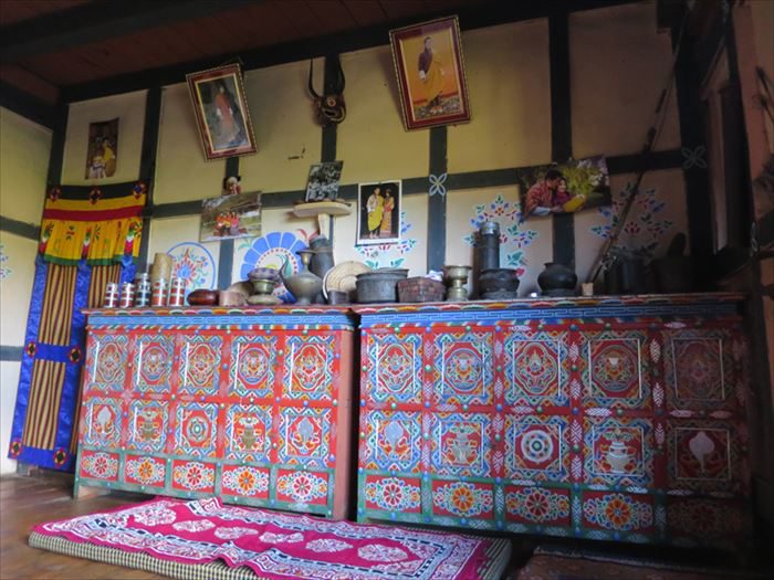 ブータンの民家に宿泊