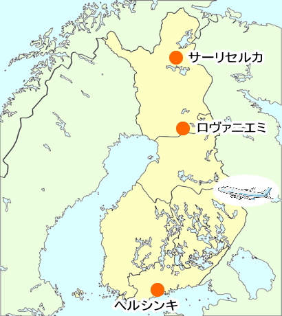 フィンランドの地図