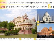 ITBIND550 ≪日本語ガイド同行≫ 【直行便エアインディア利用】 宮殿ホテルに泊まる★デラックス・ゴールデントライアングル5日間