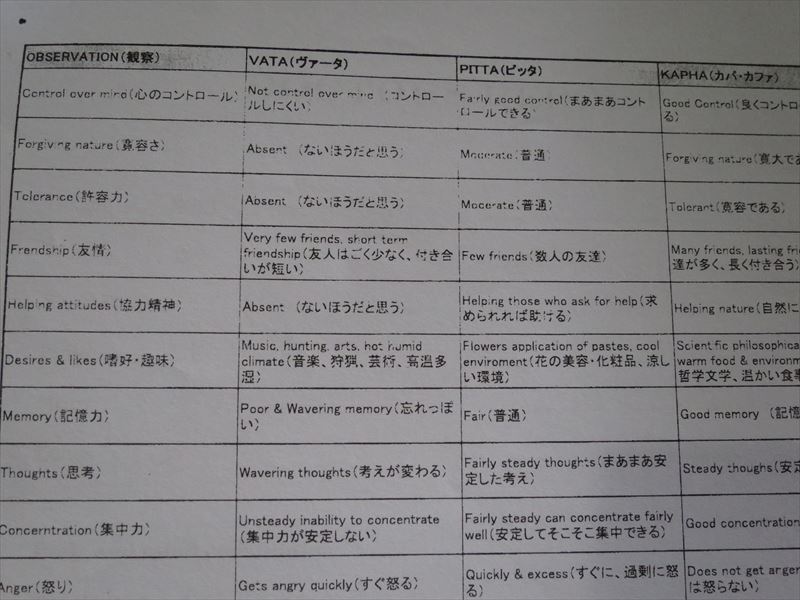英語、日本語併記の問診票
