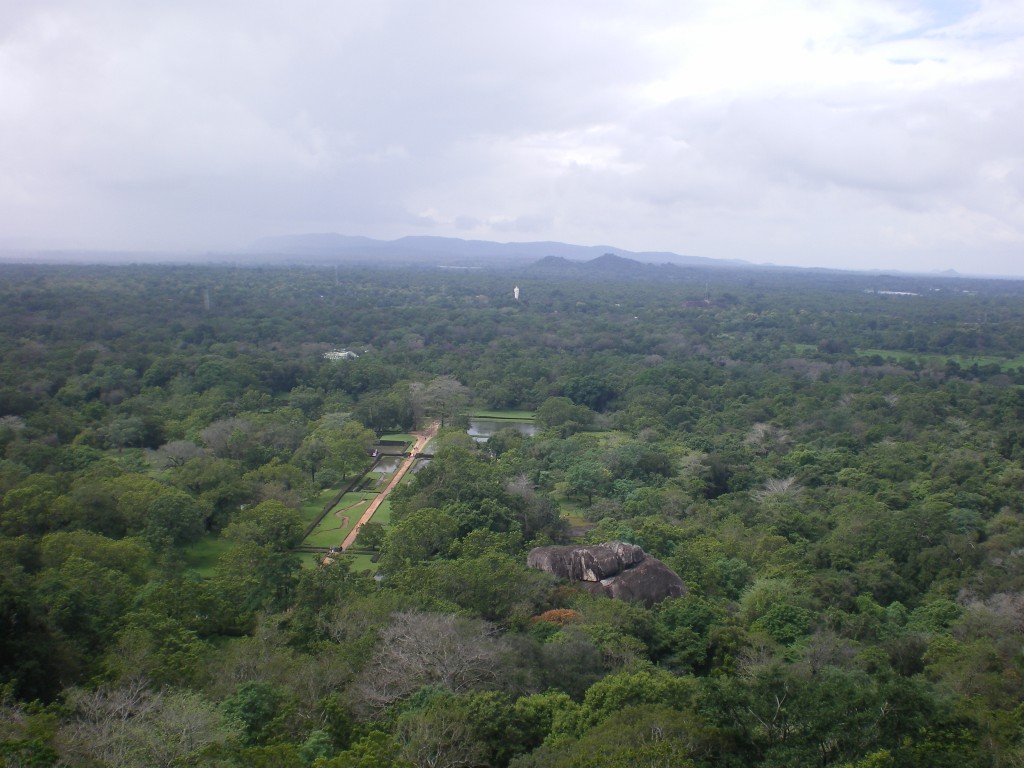 世界遺産シギリヤロックの頂上から見た風景