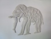 象（女性）のレリーフ